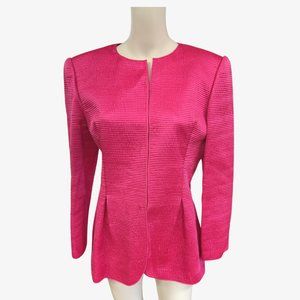 Mary McFadden Couture 1980s Fuschia Jacket